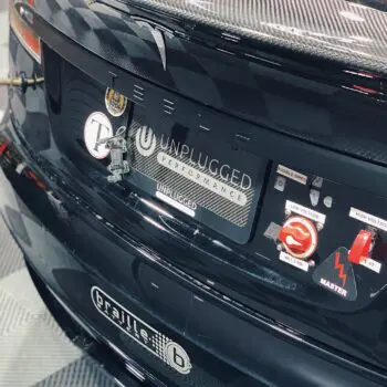 Unplugged Performance Tesla Model S Plaid Pikes Peak Race Car - Detailing & Custom Graphics & Paint Protection