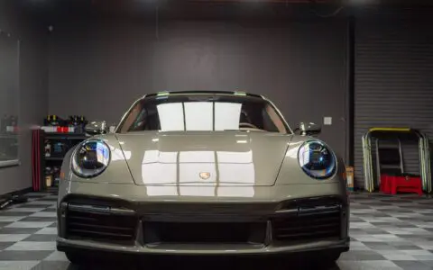 Aventurine Green Metallic Porsche 911 Turbo S Concourse Detail & XPEL PPF