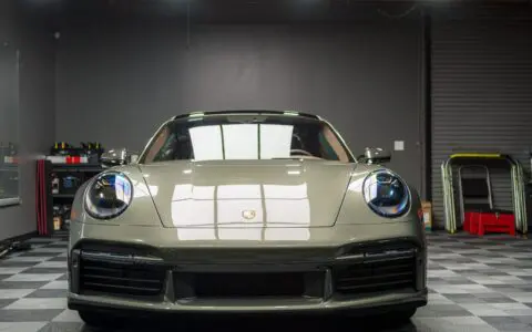 Aventurine Green Metallic Porsche 911 Turbo S Concourse Detail & XPEL PPF