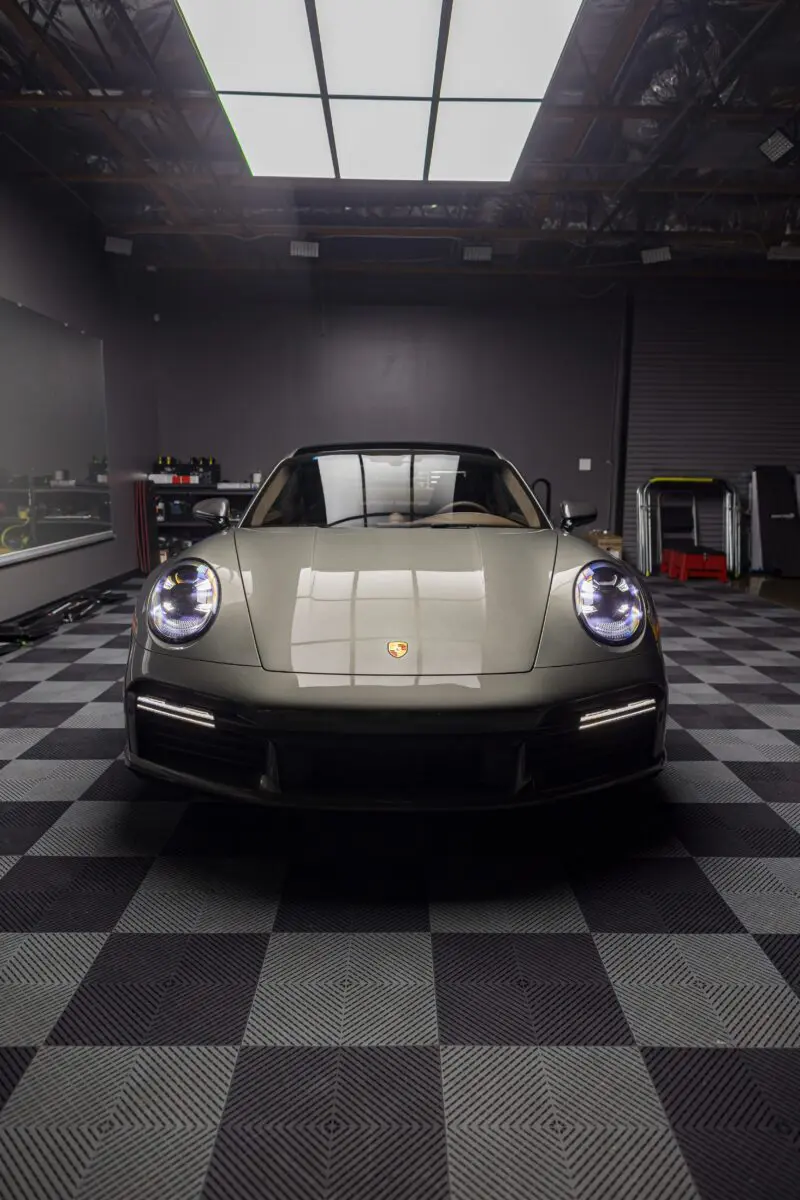 Aventurine Green Metallic Porsche 911 Turbo S Concours Detail & XPEL PPF