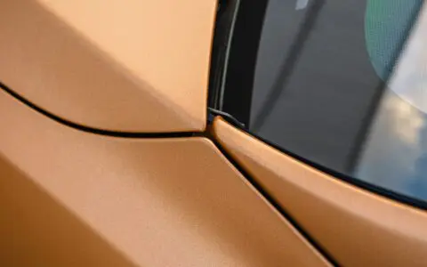 Copper Vinly Wrapped Tesla Model S Plaid