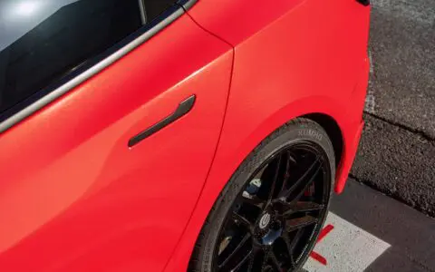 2022 Tesla Model 3 - Avery Dennison Gloss Spark Red Vinyl Wrap