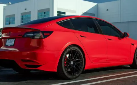 2022 Tesla Model 3 - Avery Dennison Gloss Spark Red Vinyl Wrap