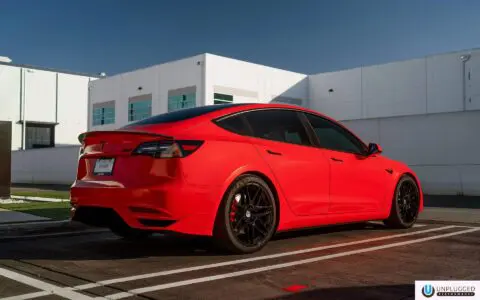 2022 Tesla Model 3 - Avery Dennison Gloss Spark Red Vinyl Wrap