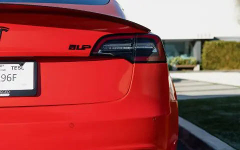 2022 Tesla Model 3 - Avery Dennison Gloss Spark Red Vinyl Wrap