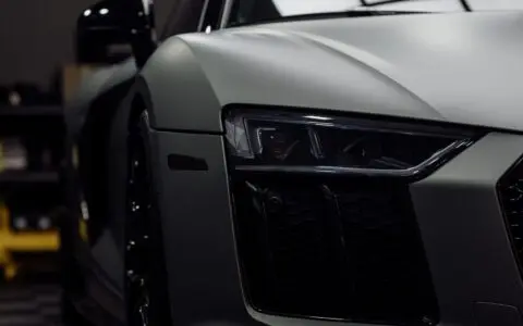Matte Anthracite Audi R8 Color Change Wrap Image 33