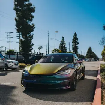 2022+ Tesla Model S Plaid Wrapped In Avery Dennison Gloss Lightning Ridge