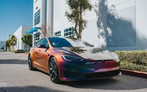 2022+ Tesla Model S Plaid Wrapped In Avery Dennison Gloss Lightning Ridge