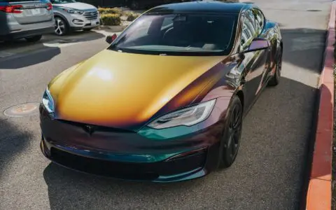 2022+ Tesla Model S Plaid Wrapped In Avery Dennison Gloss Lightning Ridge
