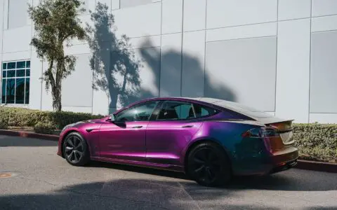 2022+ Tesla Model S Plaid Wrapped In Avery Dennison Gloss Lightning Ridge