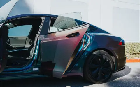 2022+ Tesla Model S Plaid Wrapped In Avery Dennison Gloss Lightning Ridge