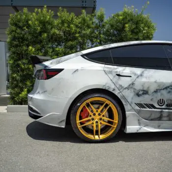Marble Tesla Model 3 - Unplugged Performance Ascension Aero Kit & UP-04 Wheels