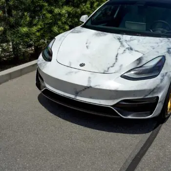 Marble Tesla Model 3 - Unplugged Performance Ascension Aero Kit & UP-04 Wheels