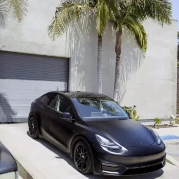 DYNOblack-matte Wrapped Tesla Model Y