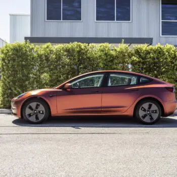 Tesla Model 3 Wrapped in Russet Red