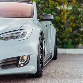 Battleship Gray Tesla Model S-Apex - Color Change Vinly Wrap & Full Detailing