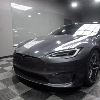 Midnight Silver Metallic Tesla Model S Plaid Multi Stage Paint Correction PPFPaint Protection Film Image 26