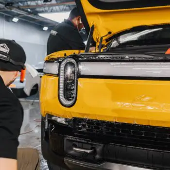 Compass Yellow Rivian RT-1 - Full Front-End XPEL Ultimate Plus Paint Protection Film