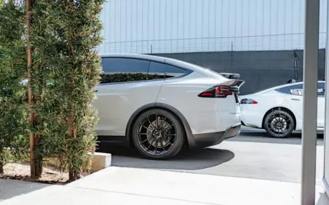 High-Gloss Simple Silver Tesla Model X - Paint Protection Film (PPF) and Ceramic Coating