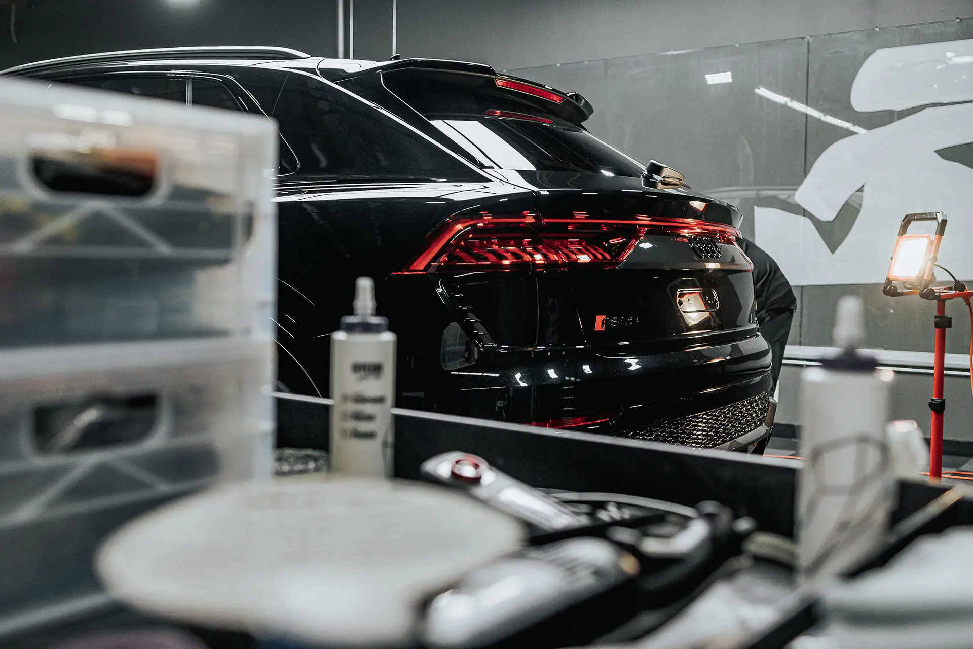 Mythos Black Metallic 2023 Audi RSQ8 Multi Stage Paint Correction PPF Ceramic Coating More Image 33