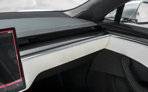Satin White Pearl Unplugged Performance Tesla Model S Plaid S-APEX, Los Angeles, California