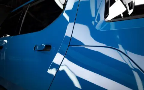 Blue Rivian R1T Full Window Tint And Ceramic Coating By Bulletproof Auto Spa Image 12