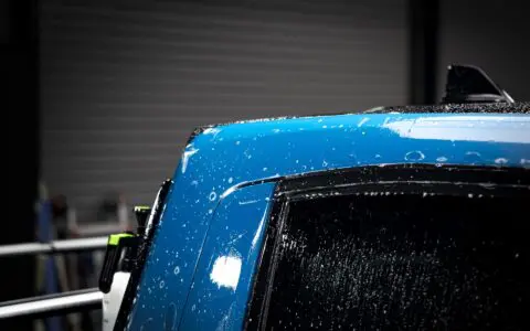 Blue Rivian R1T Full Window Tint And Ceramic Coating By Bulletproof Auto Spa Image 2