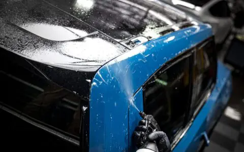 Blue Rivian R1T Full Window Tint And Ceramic Coating By Bulletproof Auto Spa Image 5