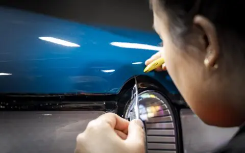 Blue Rivian R1T Full Window Tint And Ceramic Coating By Bulletproof Auto Spa Image 8
