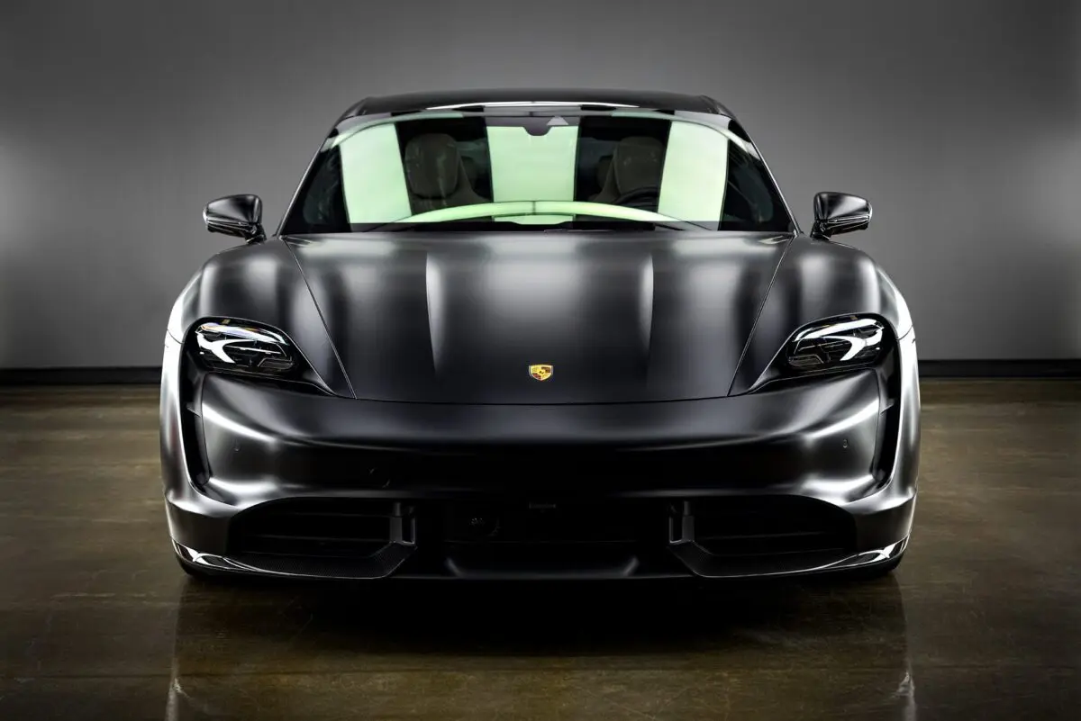 Stealth Black Porsche Taycan – XPEL PPF, Window Tint and Ceramic Coating