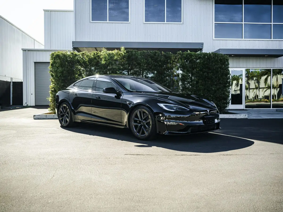 Black Tesla Model S Plaid – Paint Protection Film, Ceramic Coating