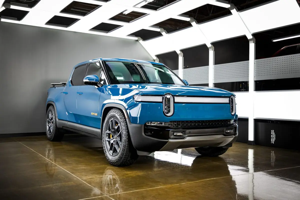 Blue Rivian R1T – Premium ceramic window tint, PPF, Ceramic Coating