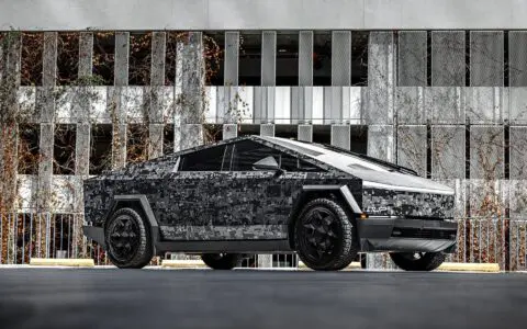 Unplugged Performance Digital Camo Cybertruck Tesla Owners Silicon Valley 22 inch Cybrhex wheels 10