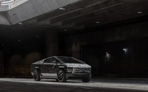 Unplugged Performance Digital Camo Cybertruck Tesla Owners Silicon Valley 22 inch Cybrhex wheels 3