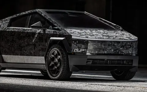 Unplugged Performance Digital Camo Cybertruck Tesla Owners Silicon Valley 22 inch Cybrhex wheels 4
