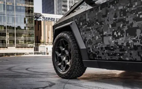 Unplugged Performance Digital Camo Cybertruck Tesla Owners Silicon Valley 22 inch Cybrhex wheels 7