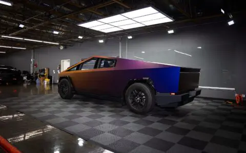 Tesla Cybertruck - Satin Roaring Thunder color-change vinyl wrap, PPF, Ceramic window tint and more