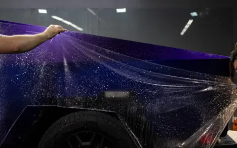Tesla Cybertruck - Satin Roaring Thunder color-change vinyl wrap, PPF, Ceramic window tint and more