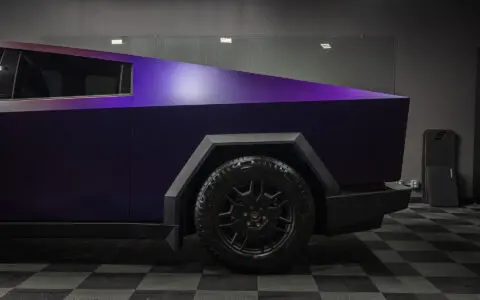 Tesla Cybertruck - Satin Roaring Thunder color-change vinyl wrap, PPF, Ceramic window tint and more