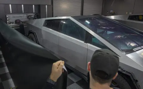 Tesla Cybertruck - Satin Forest Green Colored PPF, Ceramic Coating
