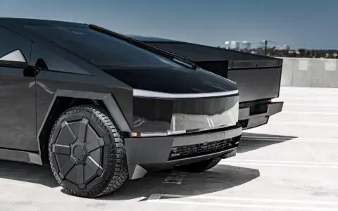 Tesla Cybertruck Gloss & Matte Black Duo - Ultimate Plus Gloss Black PPF w/ matte black decals