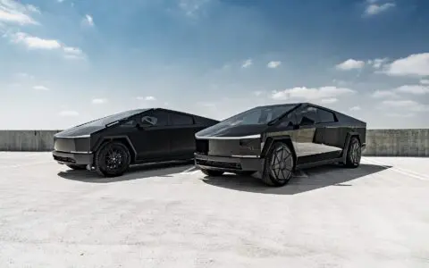 Tesla Cybertruck Gloss & Matte Black Duo - Ultimate Plus Gloss Black PPF w/ matte black decals
