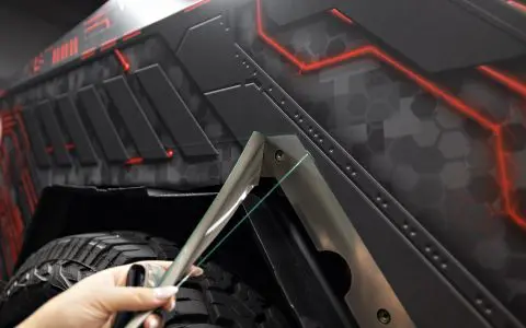 Custom Design Circuit Board Cybertruck - Nano-ceramic window tint and Full printed wrap