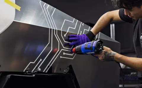 Custom Design Circuit Board Cybertruck - Nano-ceramic window tint and Full printed wrap