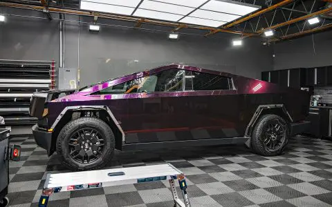 Blackberry Cybertruck - PPF and Custom branded graphics