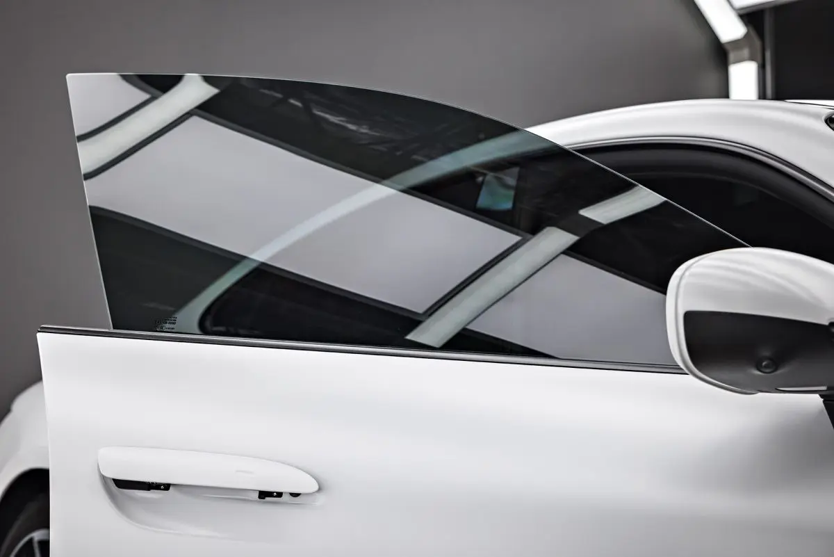 White Porsche Taycan - PPF, nano-ceramic window tint and ceramic coating