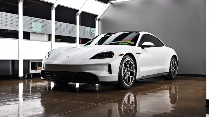 White Porsche Taycan – XPEL PPF, Window Tint And Ceramic Coating