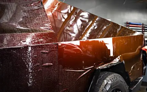 Obsidian Red Cybertruck - Full vehicle PURE Colored PPF