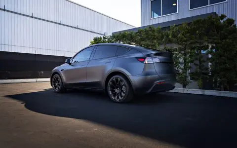Magnetic Black Model Y - Color-change wrap, Window tint and Emblem blackout
