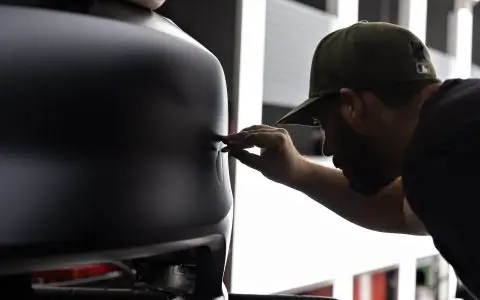 Magnetic Black Model Y - Color-change wrap, Window tint and Emblem blackout